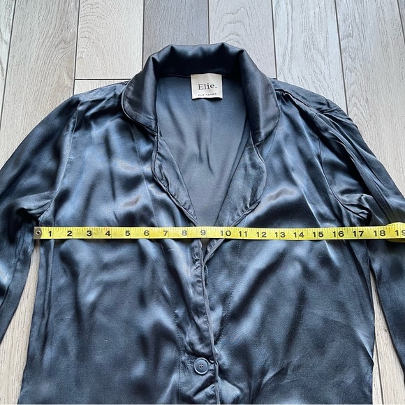 Elie Tahari Charcoal Satin Blazer - Picture 4 of 5